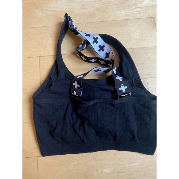 Bp + Wildfang ribbed tank bra size small BNWOT Logo crisscross straps - Picture 3 of 6